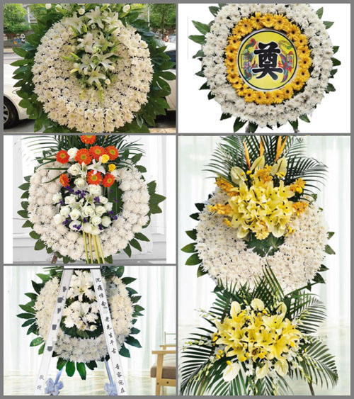 山东青岛莱西市夏格庄镇崔家庄村花圈速递